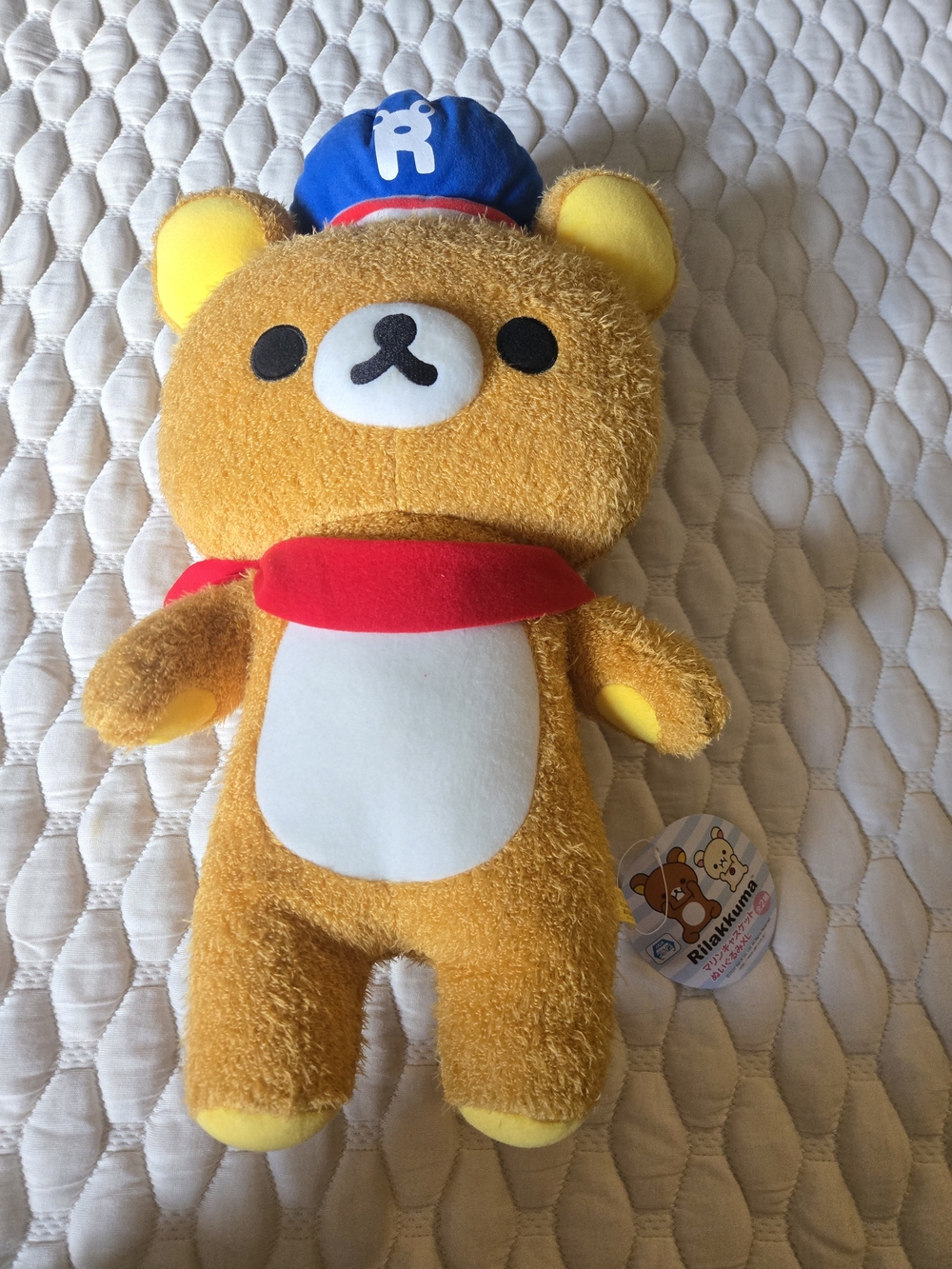 San-X Rilakkuma Kuji C Prize Large Rilakkuma plush with sailor hat New With Tags